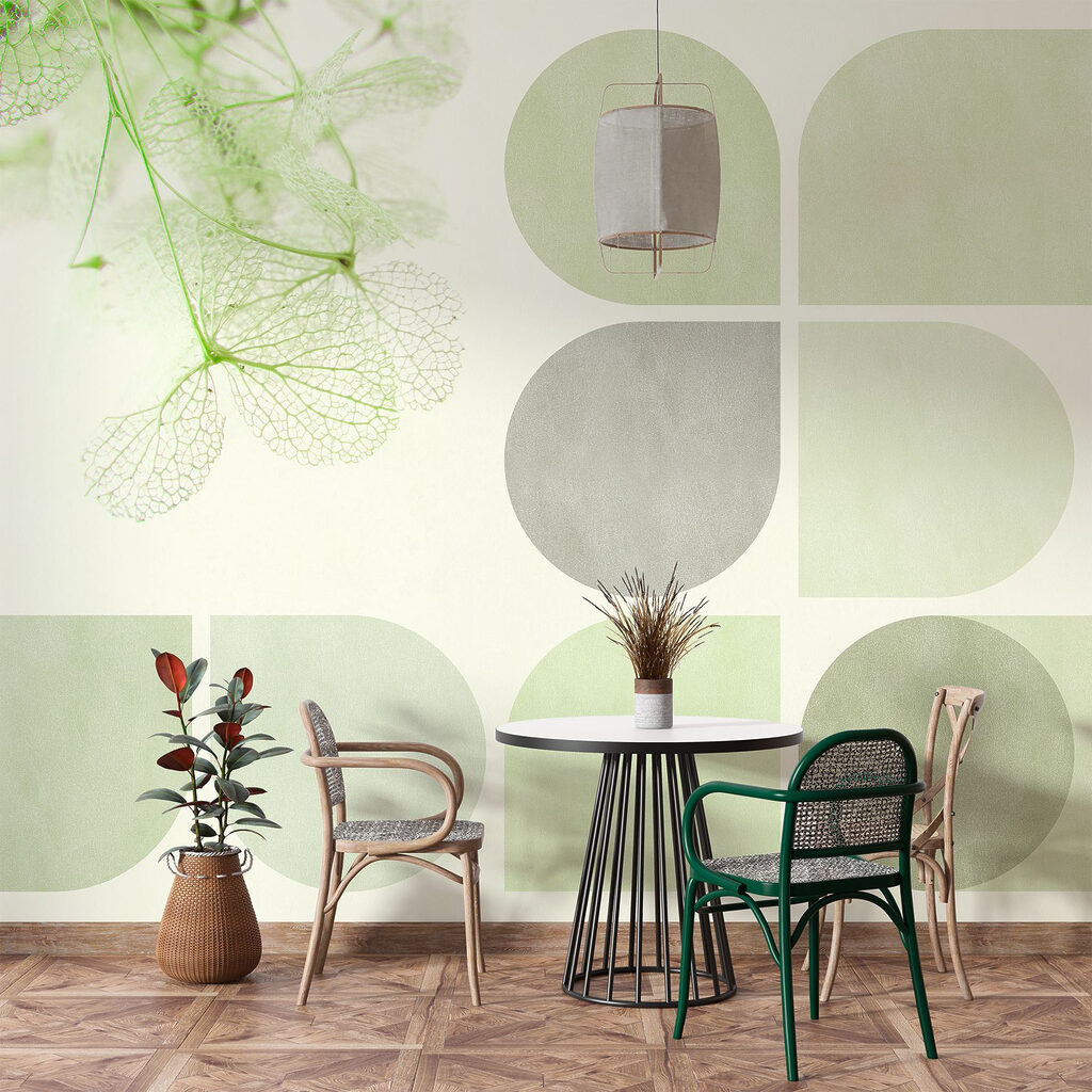 Groene bogen naast bladnerven — interieur 4