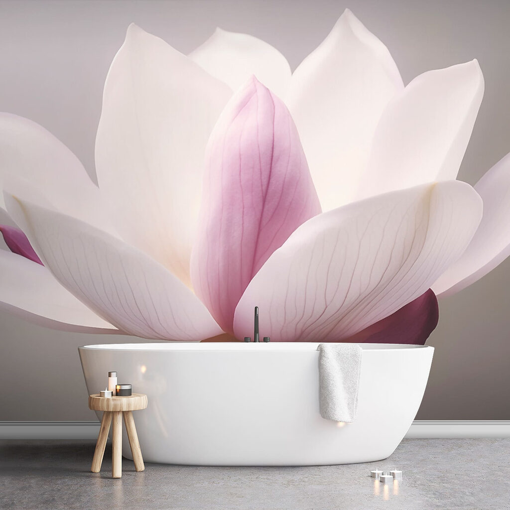 Lila hart tussen magnoliablaadjes — interieur 2
