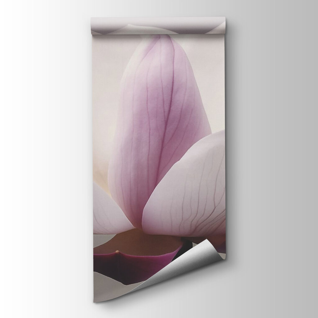 Lila hart tussen magnoliablaadjes — productweergave