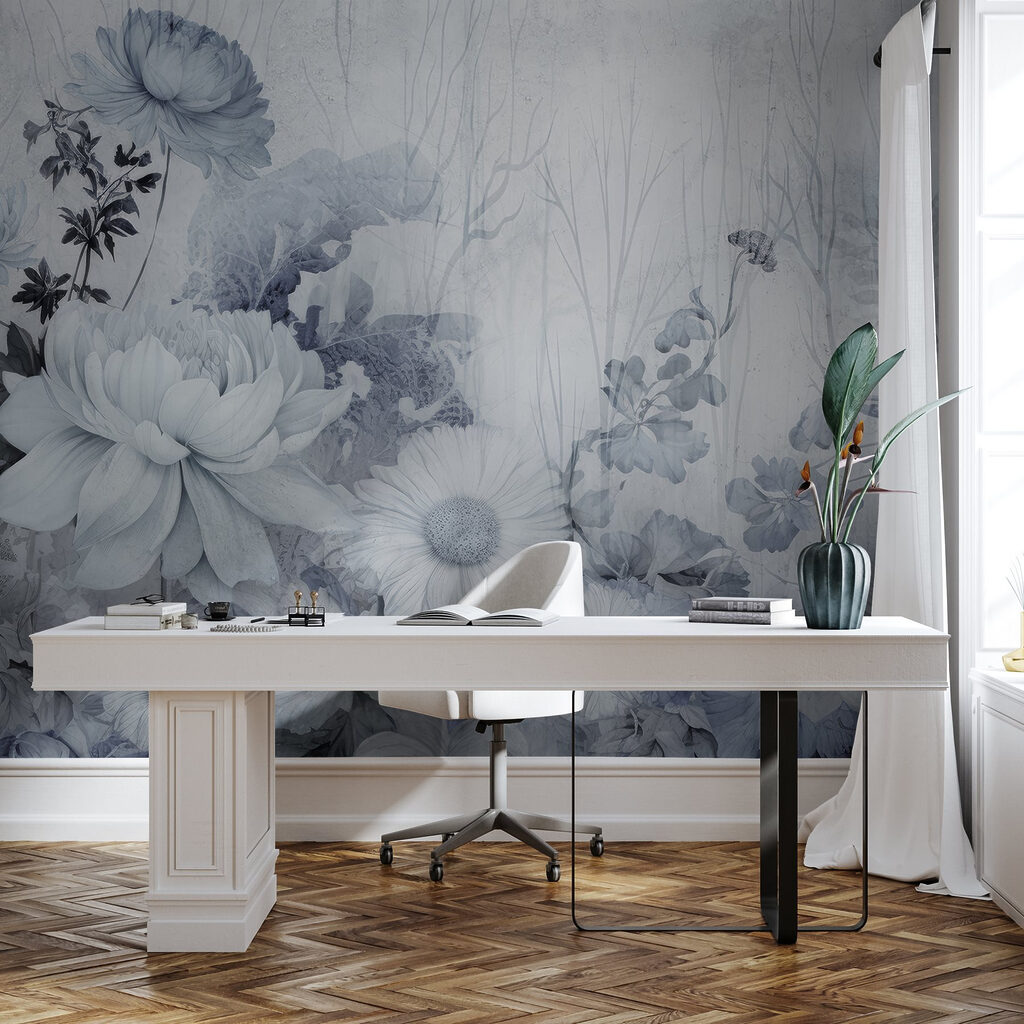 Bloemen tegen oude penseelsporen — interieur 3