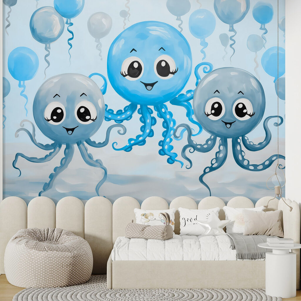 Drie octopusjes onder ballonnen — interieur 2