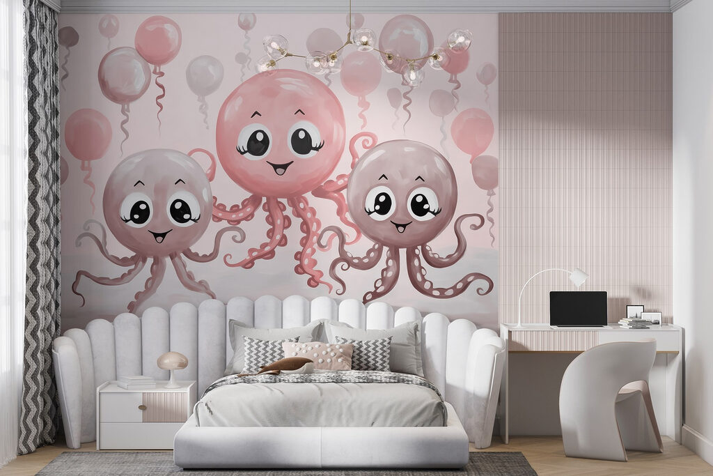 Drie octopusjes onder ballonnen — interieur 2