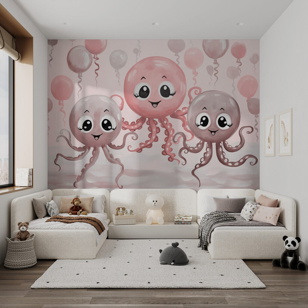 Drie octopusjes onder ballonnen — interieur 3