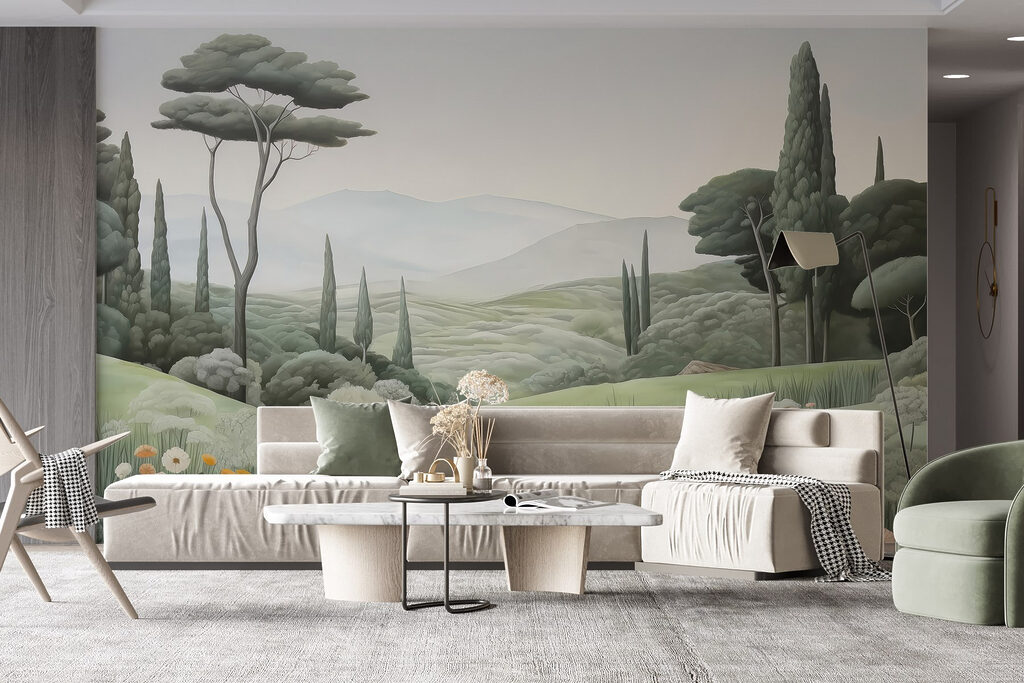 Pad door een cipressentuin — interieur 3