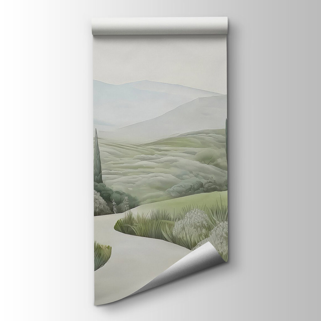 Pad door een cipressentuin — productweergave
