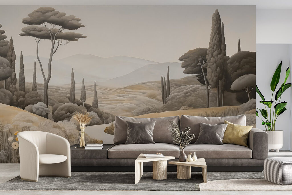 Pad door een cipressentuin — interieur 1