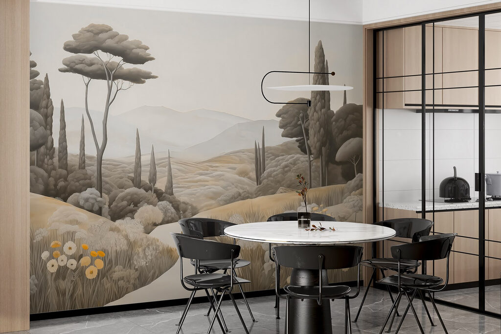 Pad door een cipressentuin — interieur 2