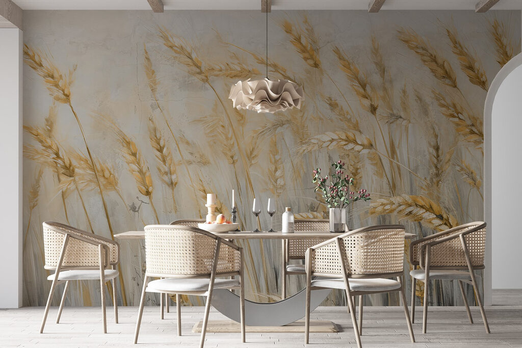 Schilderij van tarwe in een veld — interieur 3
