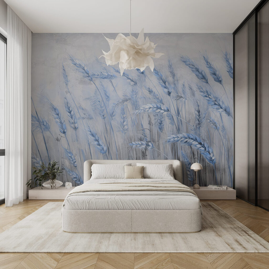 Zachte blauwe golven van zachte tarwe — interieur 1