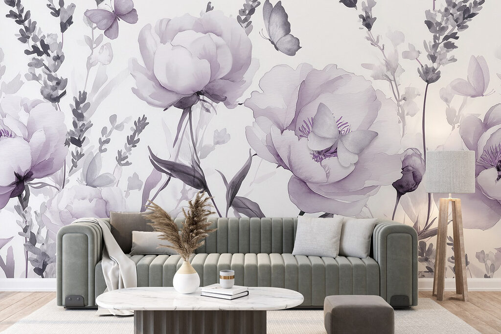 Delicate bloemblaadjes dansen in de wind — interieur 2