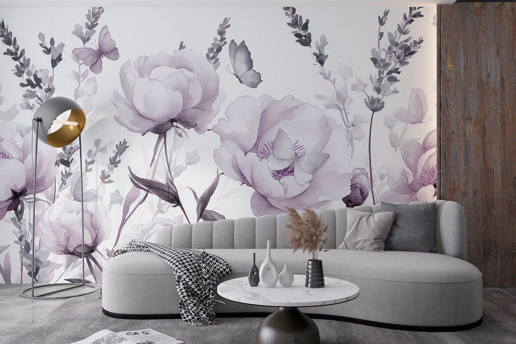 Delicate bloemblaadjes dansen in de wind — interieur 3