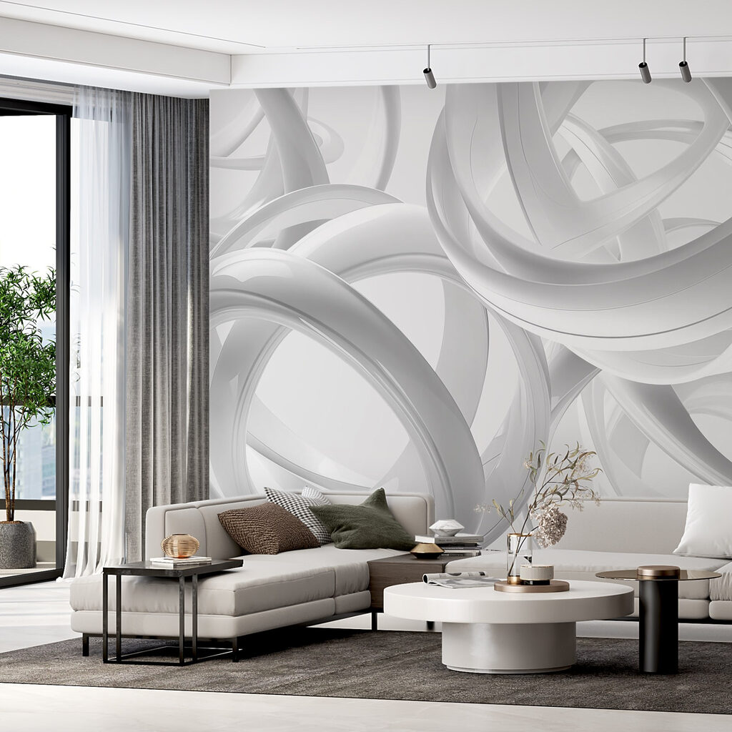 Witte ringen in lintvormen — interieur 1