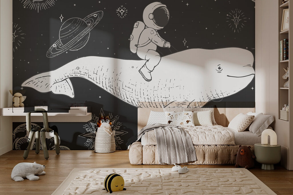 Astronaut op een ruimtewalvis — interieur 1