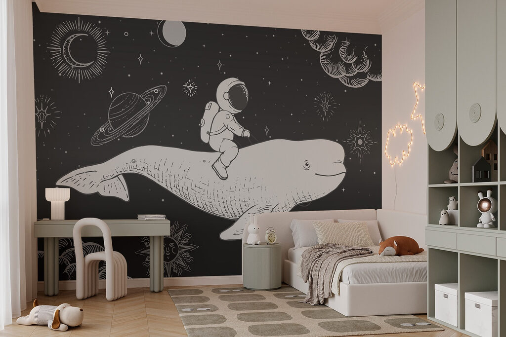 Astronaut op een ruimtewalvis — interieur 2