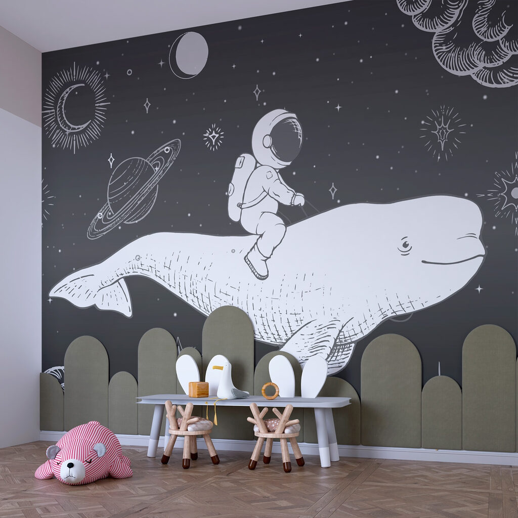 Astronaut op een ruimtewalvis — interieur 3