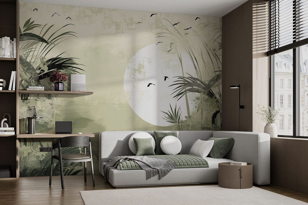 Schilderij van een tropisch bos — interieur 2
