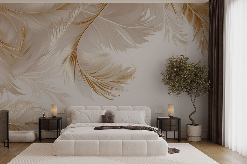 Gouden veren bovenaan — interieur 2