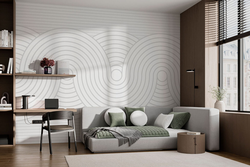 Wit en grijs patroon — interieur 1