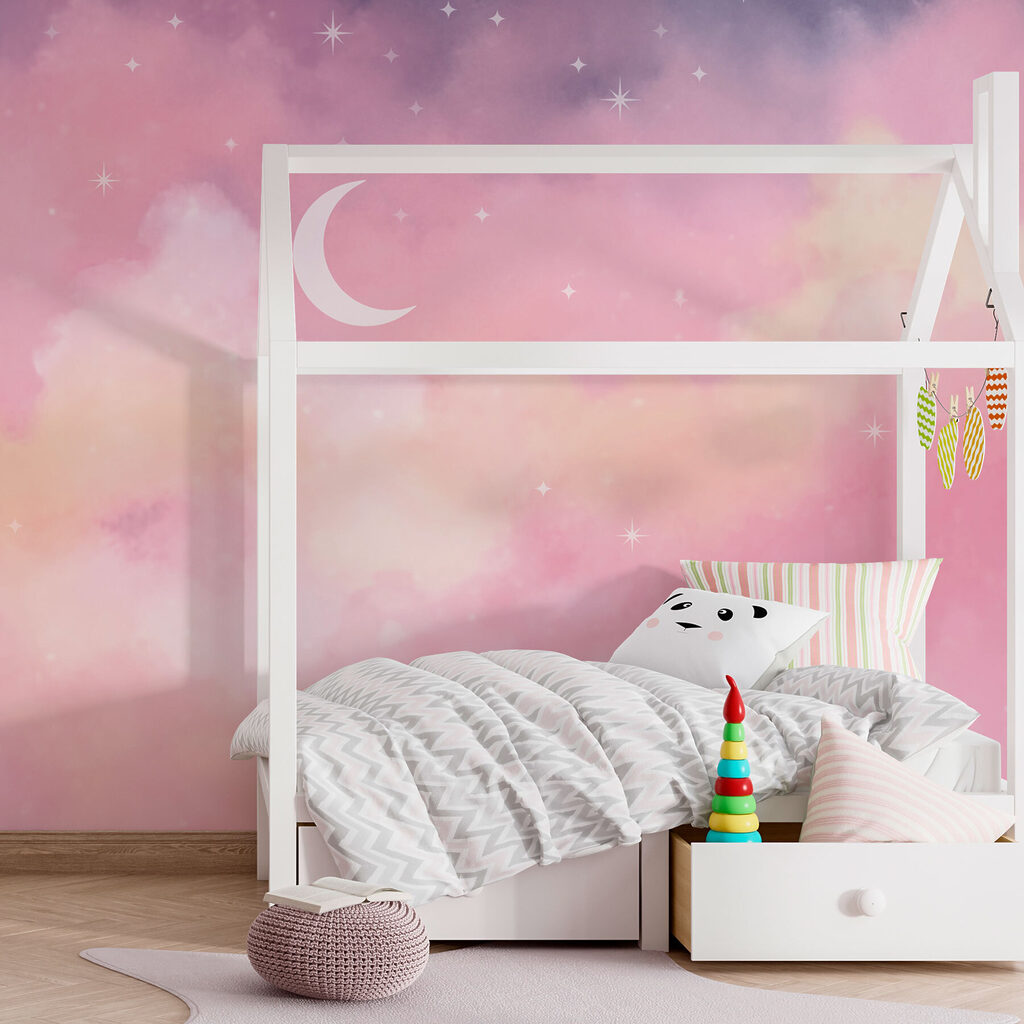 Maan tussen roze wolkensluiers — interieur 2