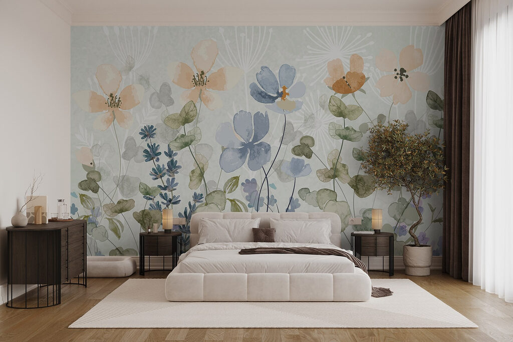 Bloemenweide met ronde bladeren — interieur 1
