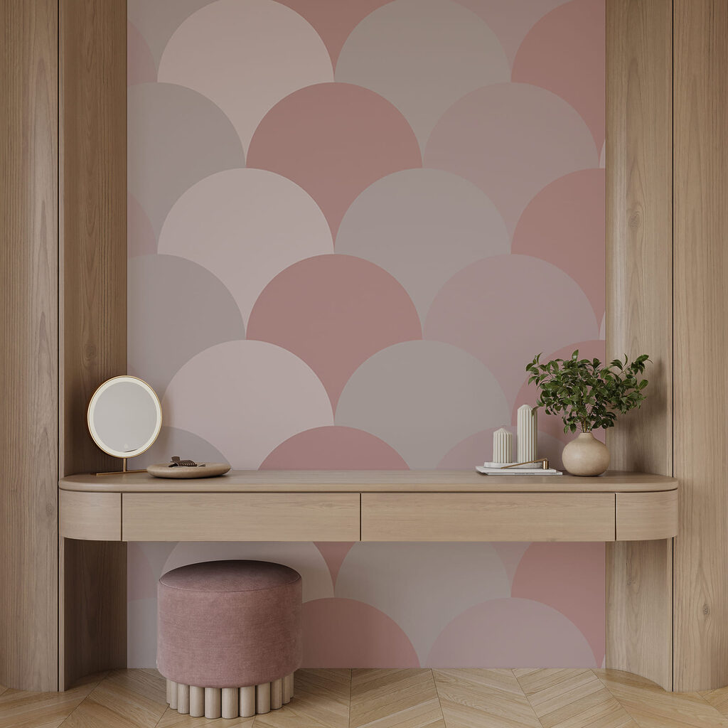 Roze schubben naast elkaar — interieur 1