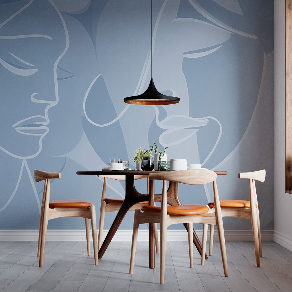 Twee gezichten in blauw — interieur 2