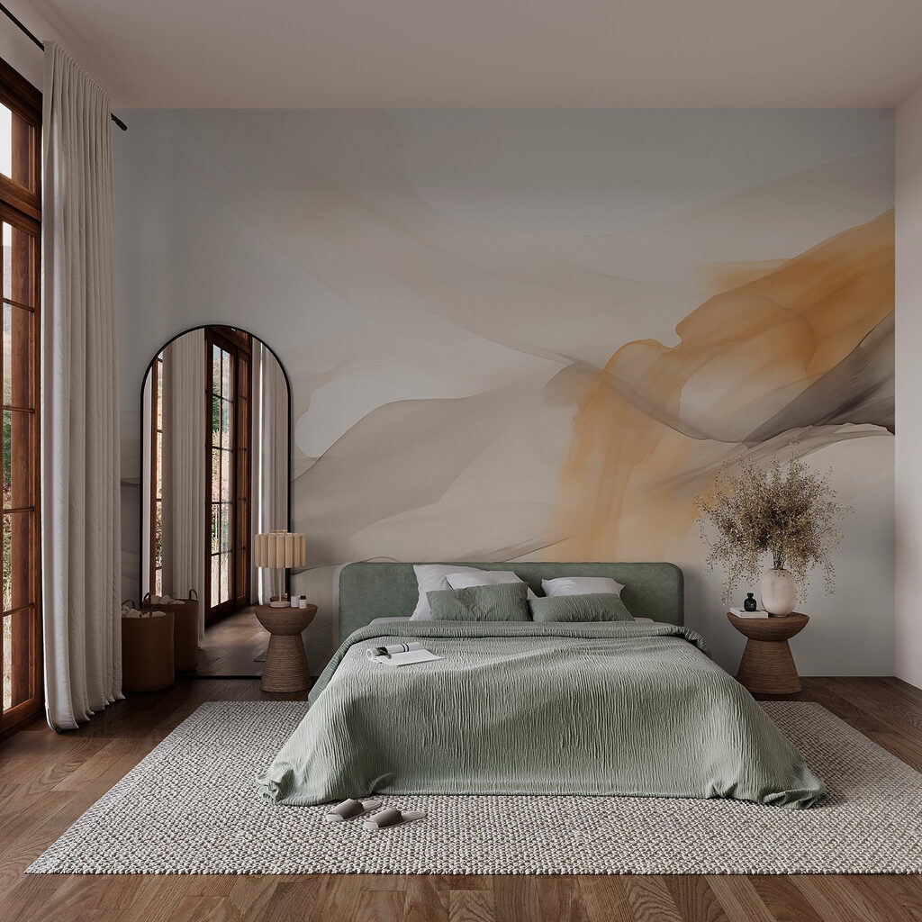 Oker stroomt door grijs — interieur 1