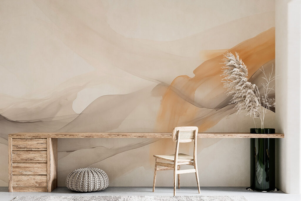 Oker stroomt door grijs — interieur 3