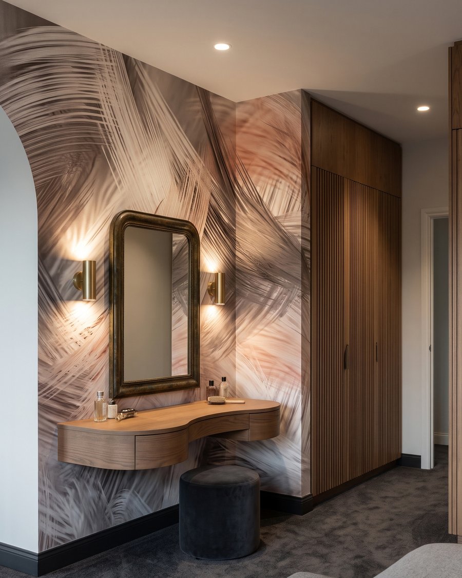 Roze vegen naast grijs — interieur 1
