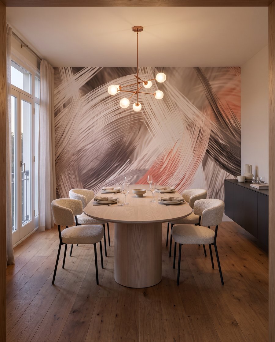 Roze vegen naast grijs — interieur 6
