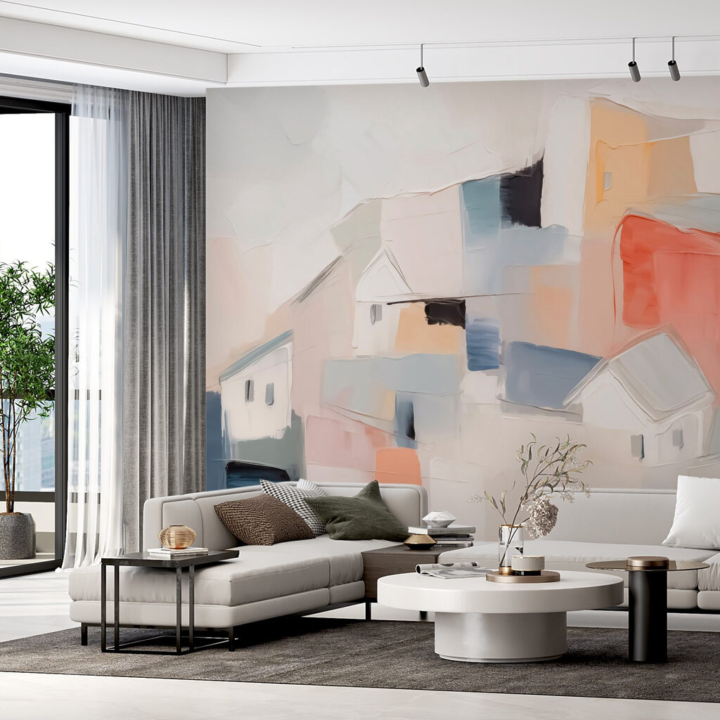 Huizen in zachte verfvakken — interieur 2