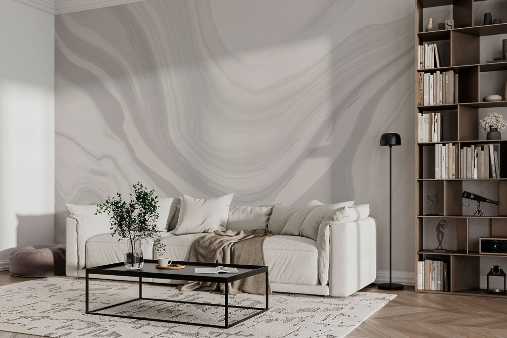 Witte lijnen als marmeraders — interieur 3