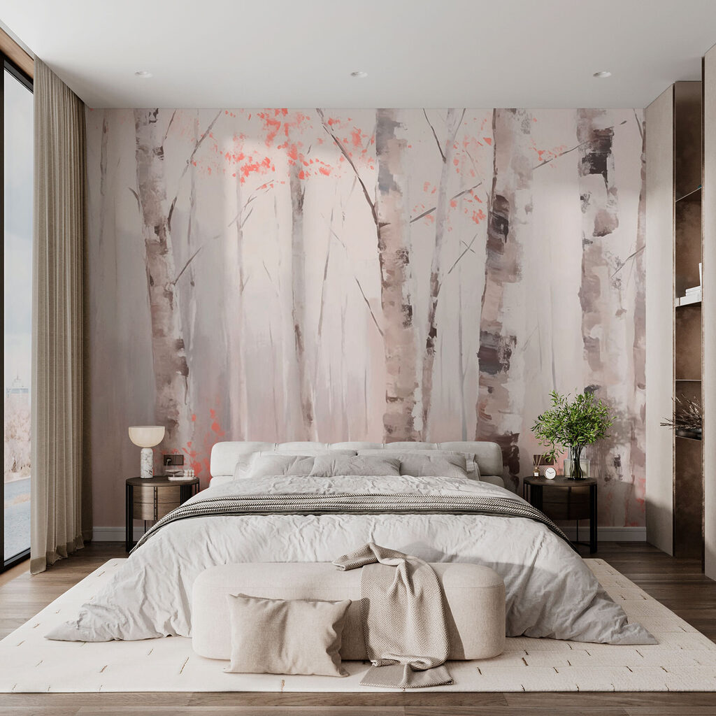Berken met roze accenten — interieur 1