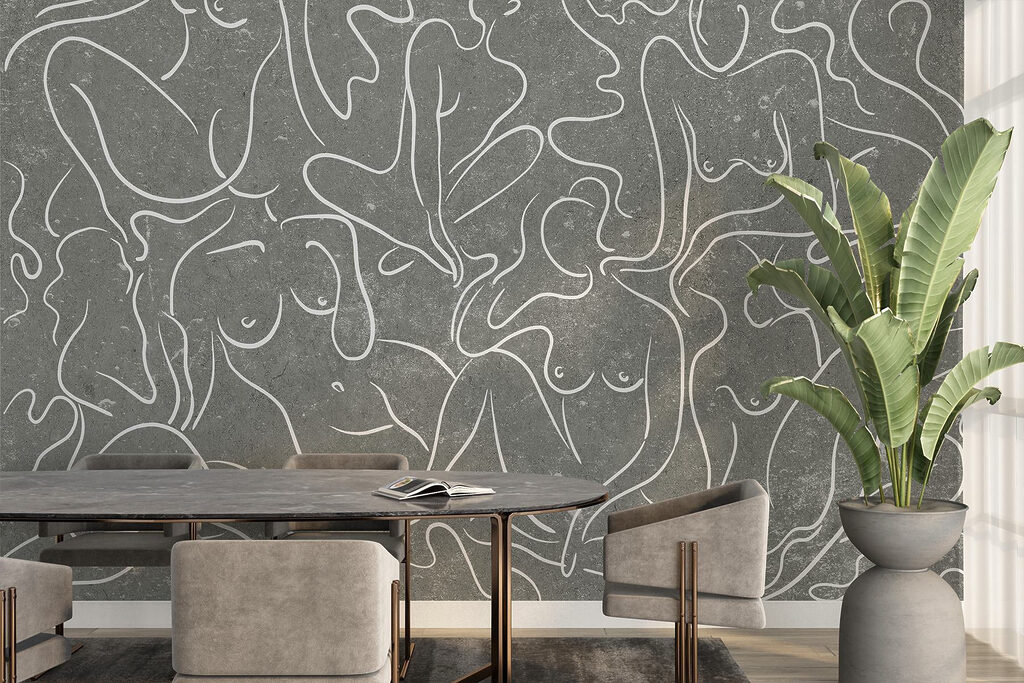 Figuren in kronkelende lijnen — interieur 5