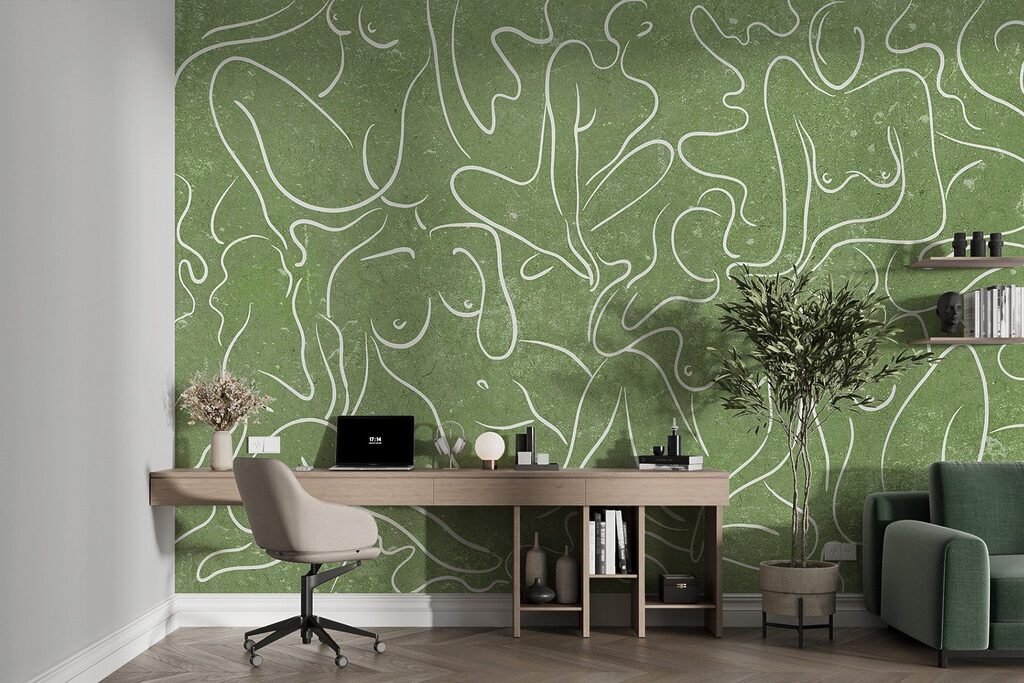 Figuren in kronkelende lijnen — interieur 6