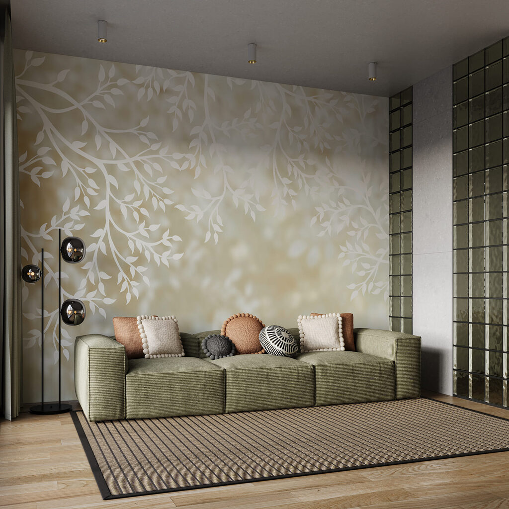 Witte blaadjes in licht — interieur 2