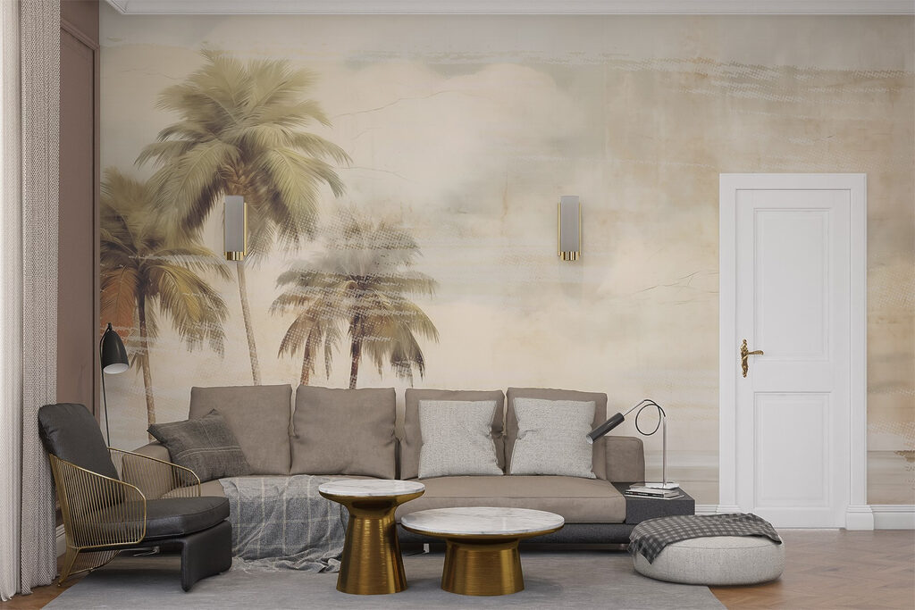 Palmbomen naast water — interieur 2