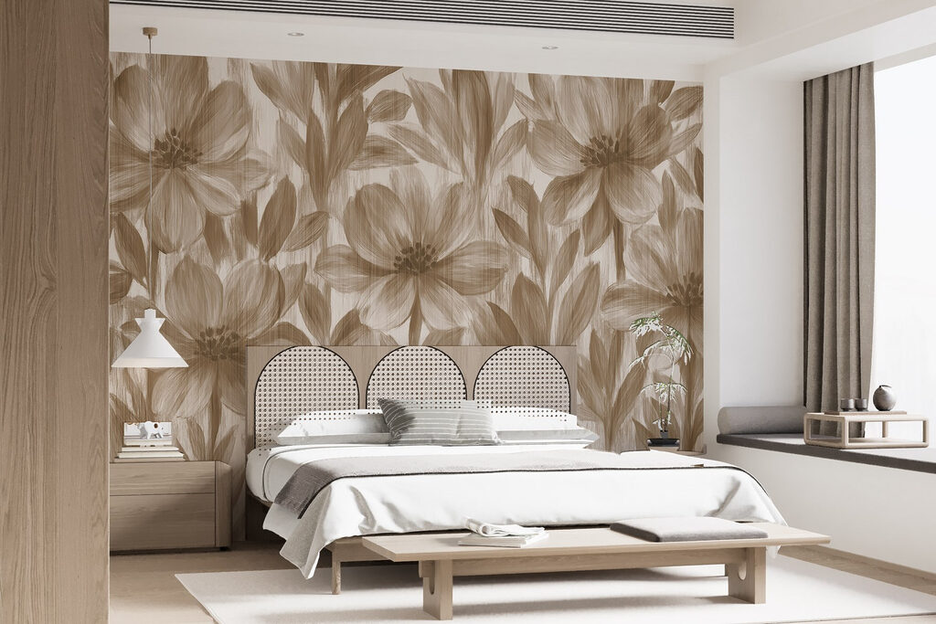 Bloemmotieven in zachte tinten — interieur 1