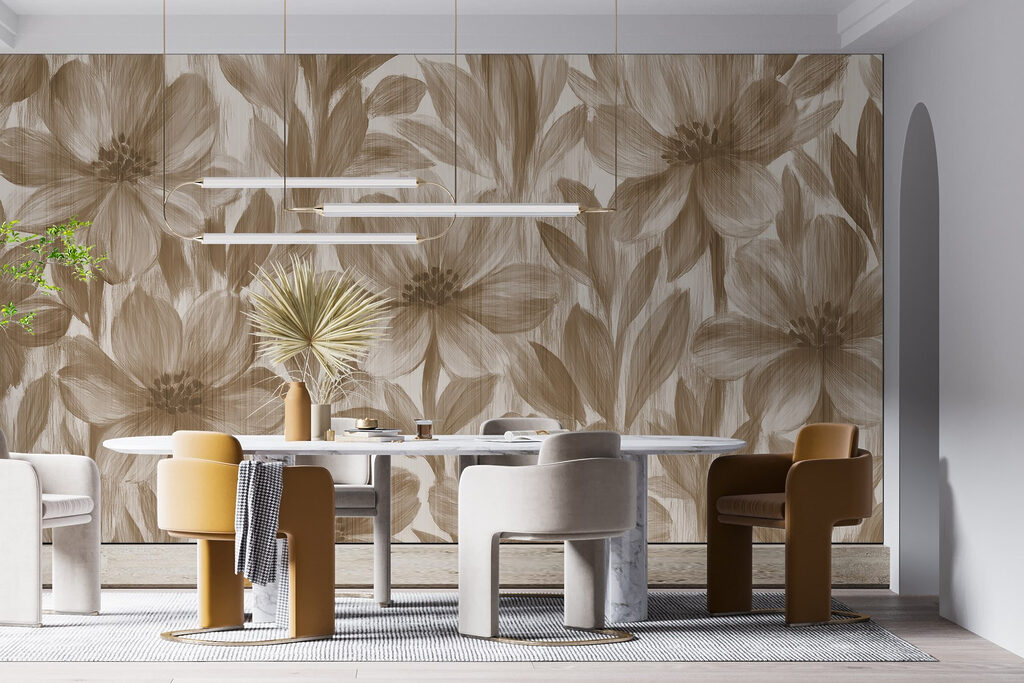 Bloemmotieven in zachte tinten — interieur 3