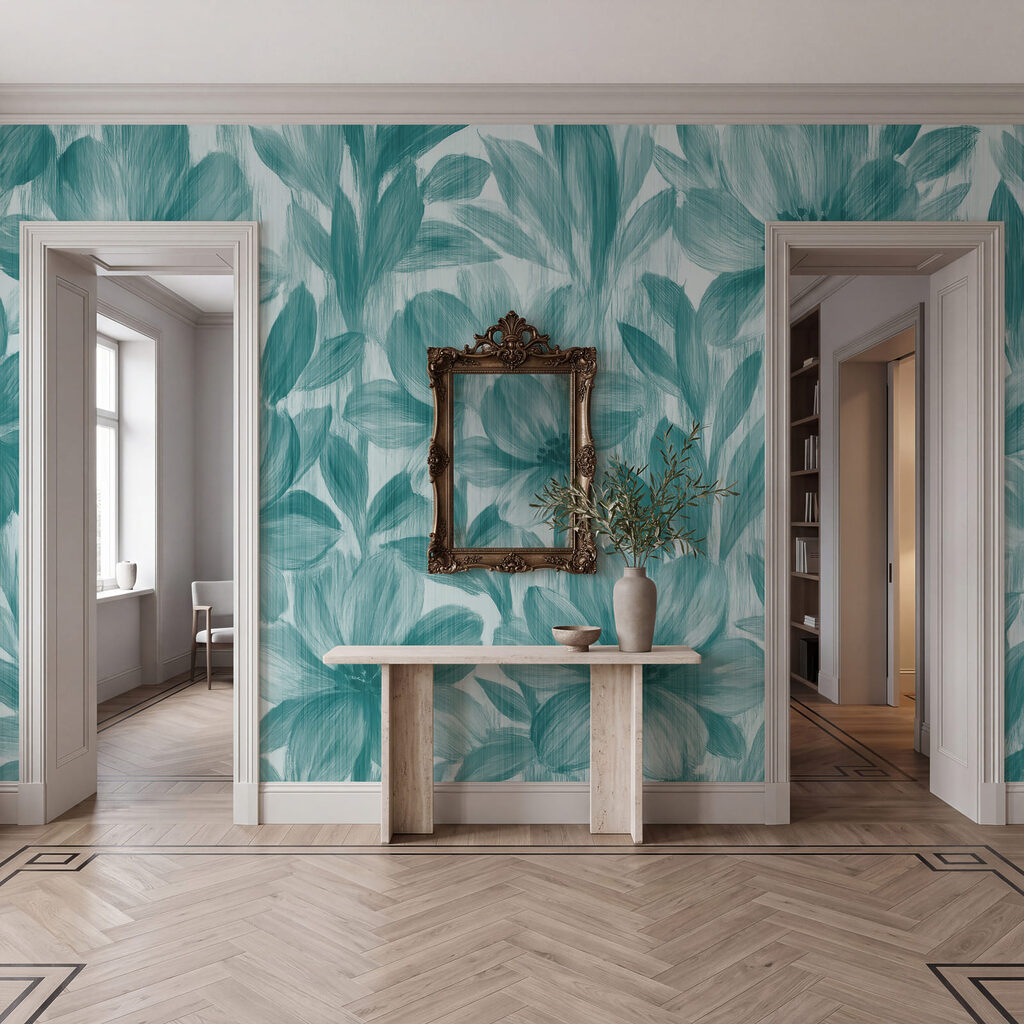 Bloemen met doorschijnende bladeren — interieur 3