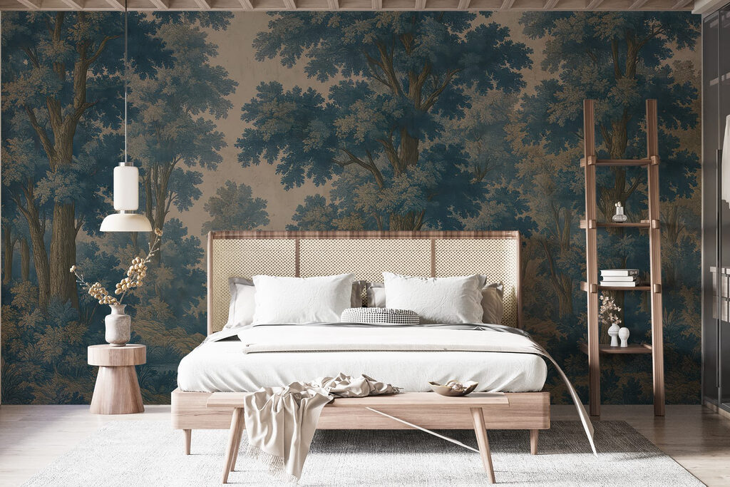 Gouden nevel tussen bosbomen — interieur 1