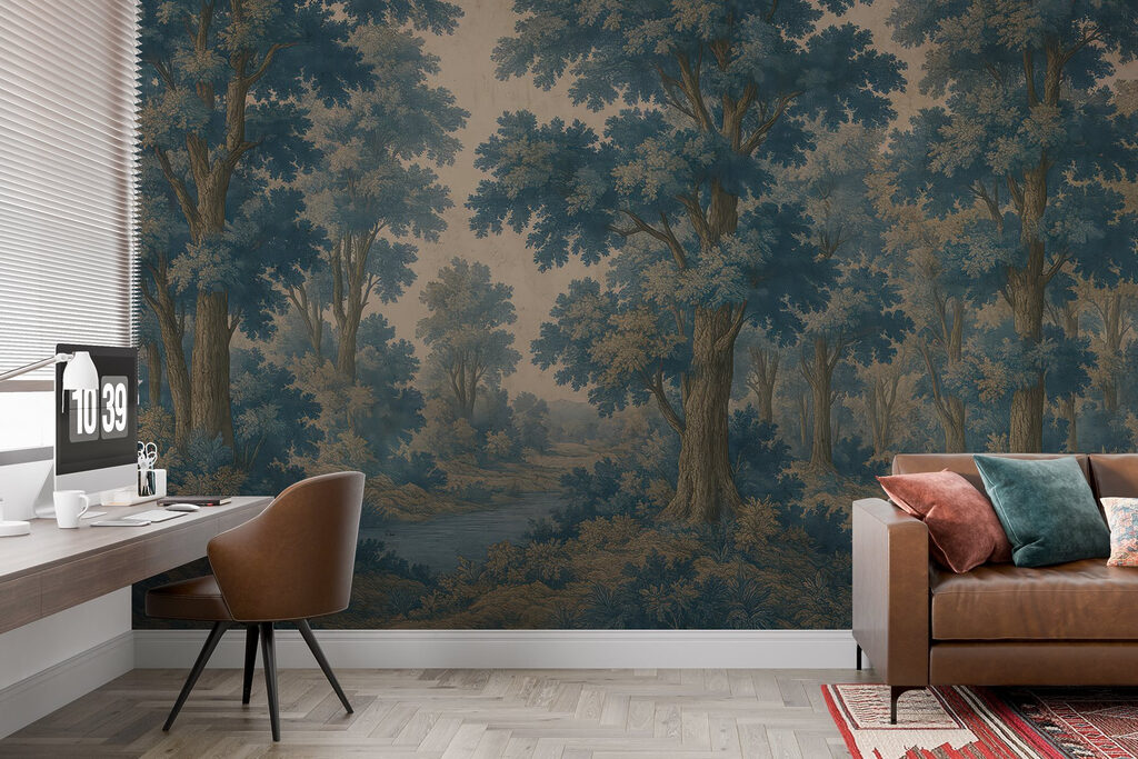 Gouden nevel tussen bosbomen — interieur 2