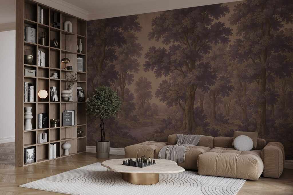 Schilderij van bomen en een rivier — interieur 3