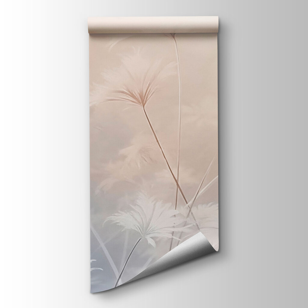 Witte veldbloemen in pastellicht — productweergave