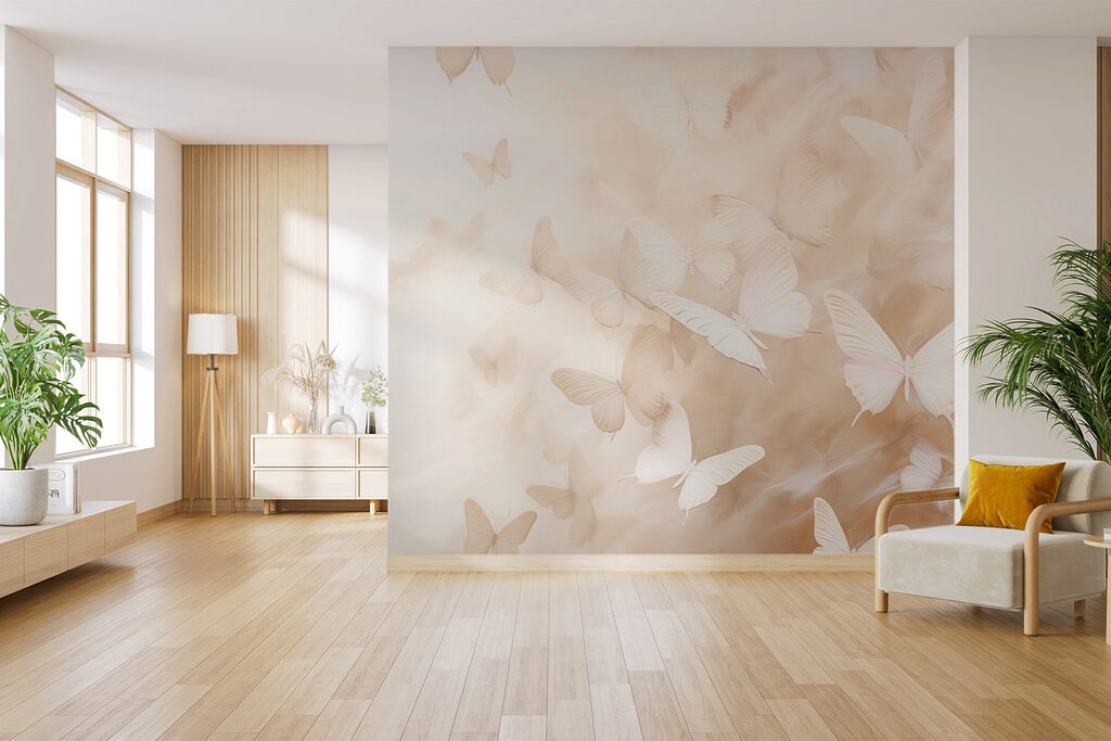 Groep vlinders vliegend — interieur 2