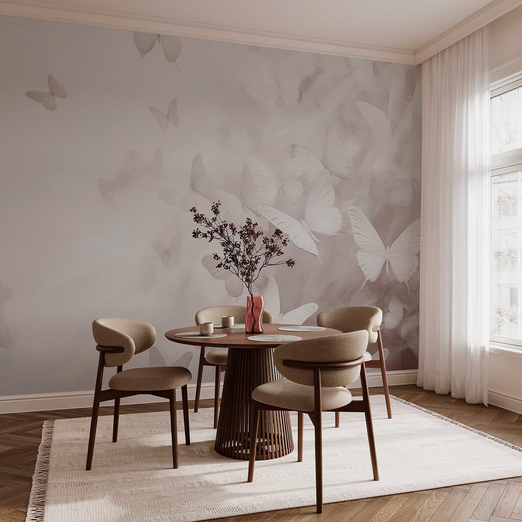 Groep vlinders vliegend — interieur 2