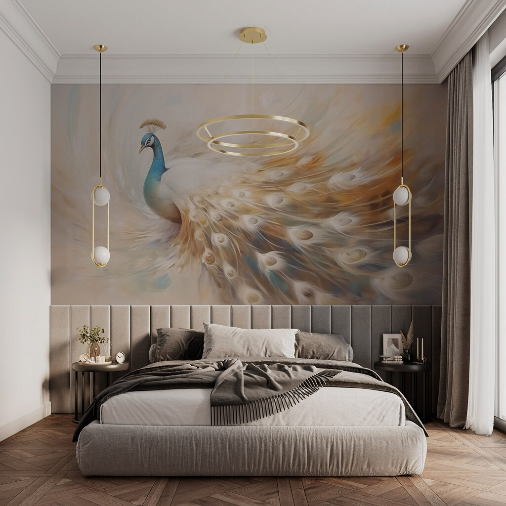 Pauw met gouden penseelstaart — interieur 1