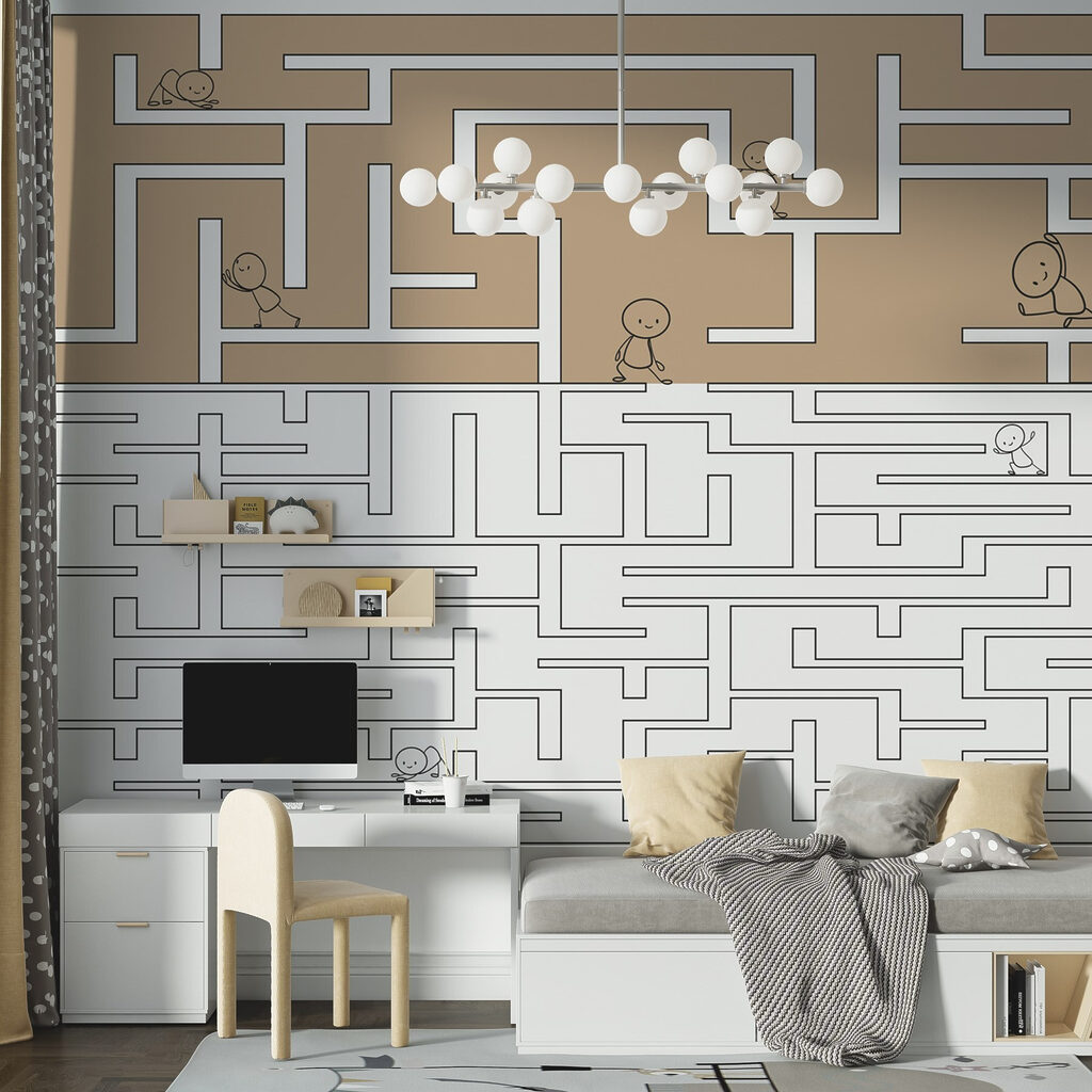 Twee doolhoven met figuurtjes — interieur 1