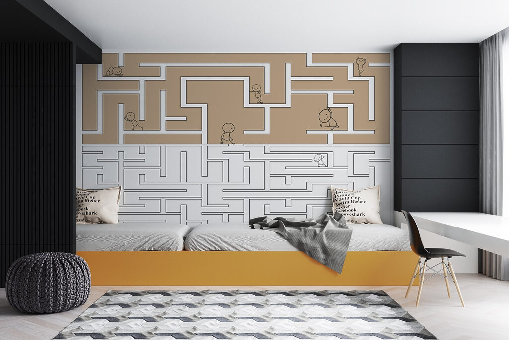 Twee doolhoven met figuurtjes — interieur 2