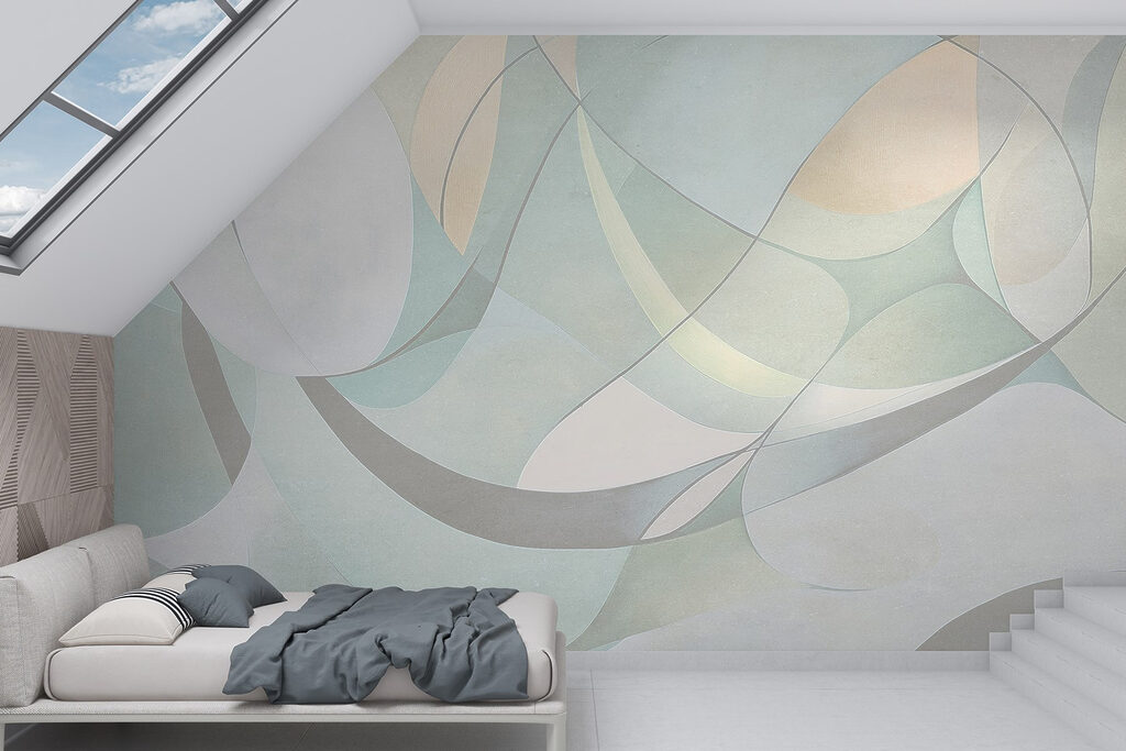 Zachte bogen in grijsgroen — interieur 1